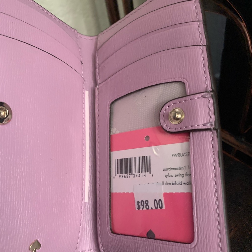 Small slim bifold wallet Sylvia Kate spade floral - Picture 6 of 7
